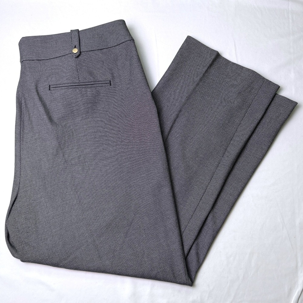 Loft Plus Women High Rise Marisa Trouser Pants Size 18 Black White Career Office